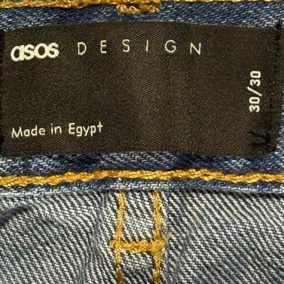 ASOS Design Cropped Jeans Women's 30 Button Fly Jeans Cut 25" Inseam - Picture 6 of 9